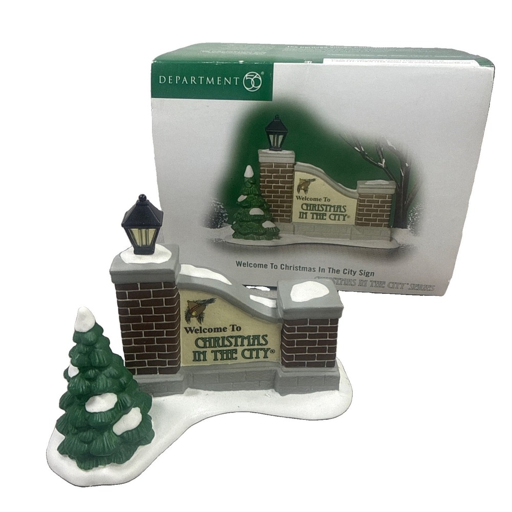 Dept 56 799987 Christmas In The City "Welcome To Christmas In The City" Sign